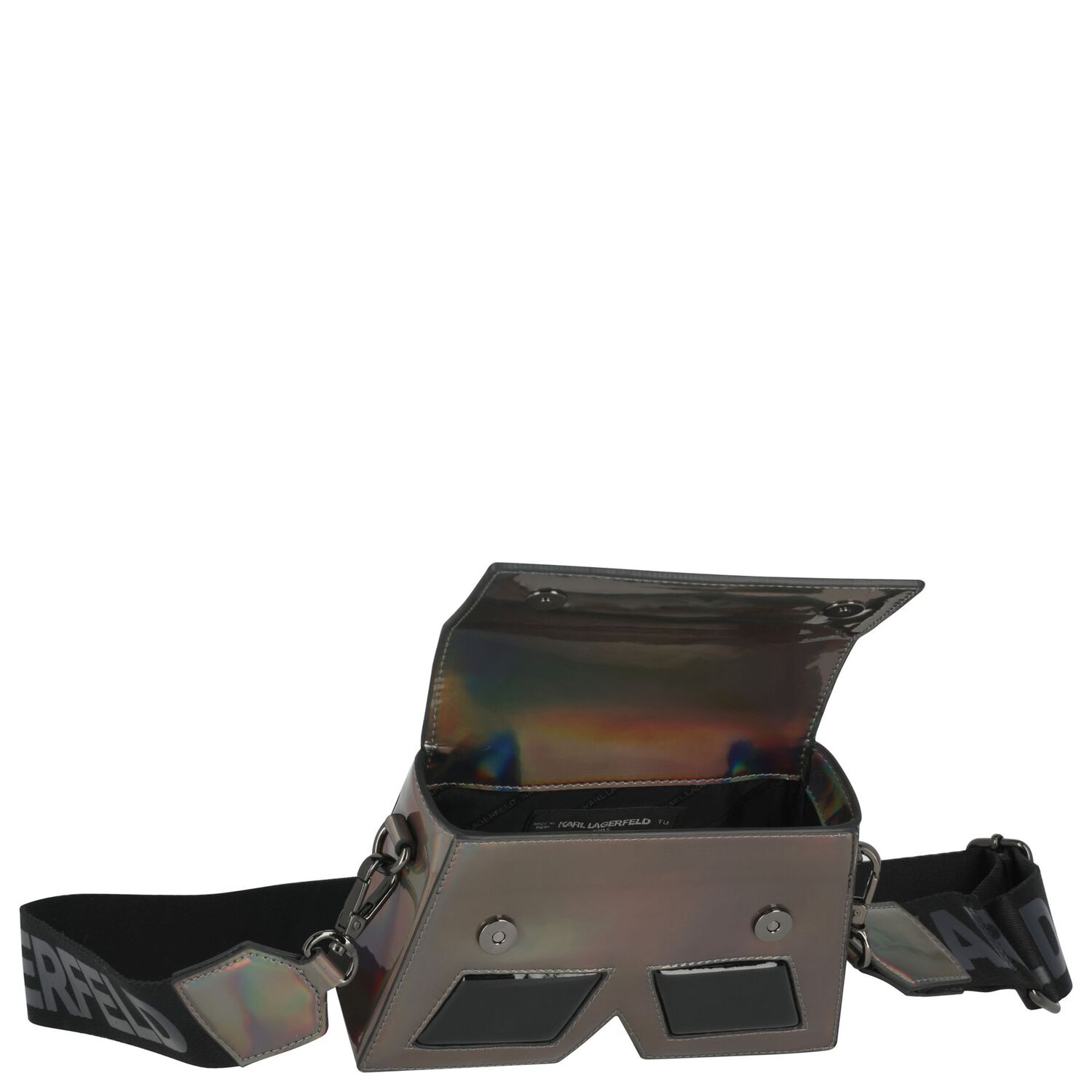 Girls Mini Me Black Logo Handbag, 1, hi-res