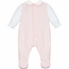 Baby Girls White & Pink Babygrow & Hat Set, 1, hi-res