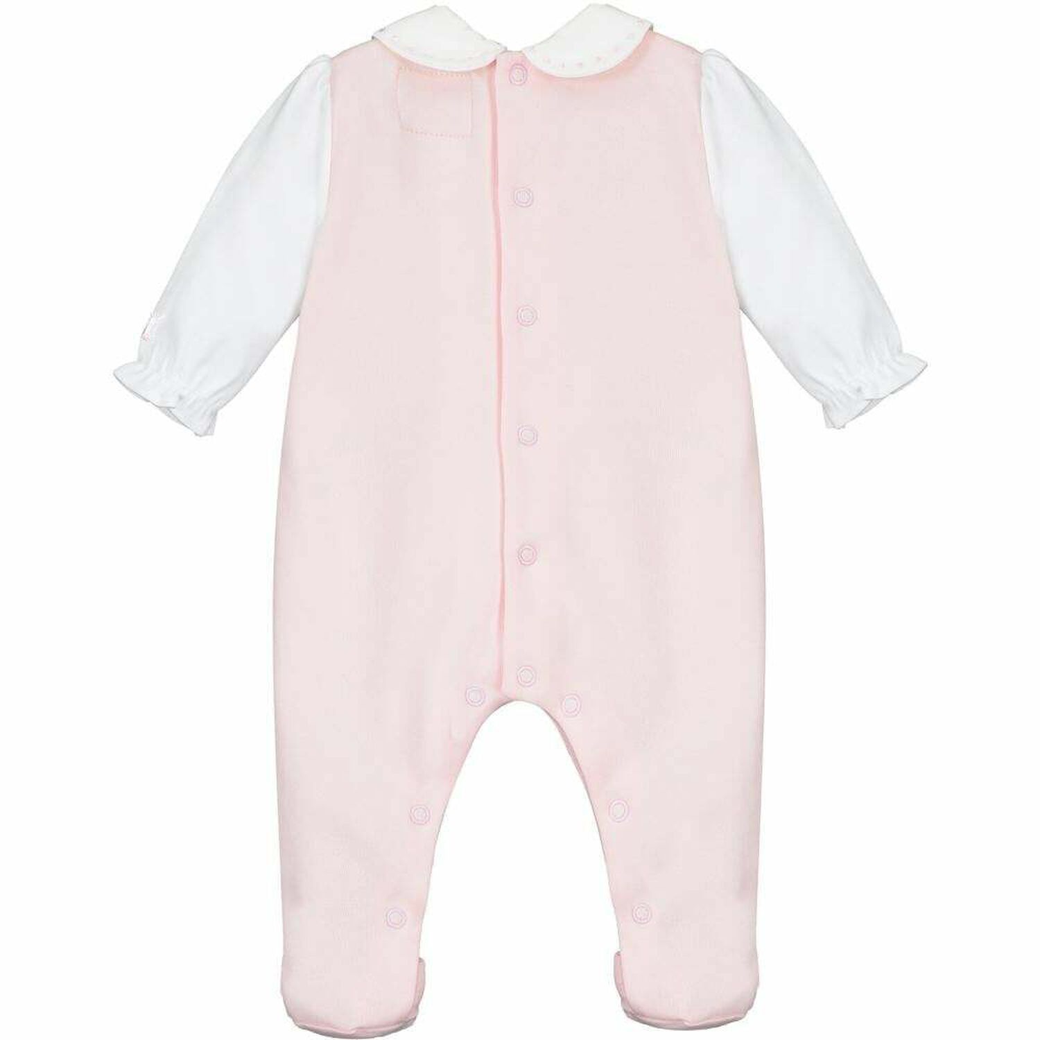 Baby Girls White & Pink Babygrow & Hat Set, 1, hi-res