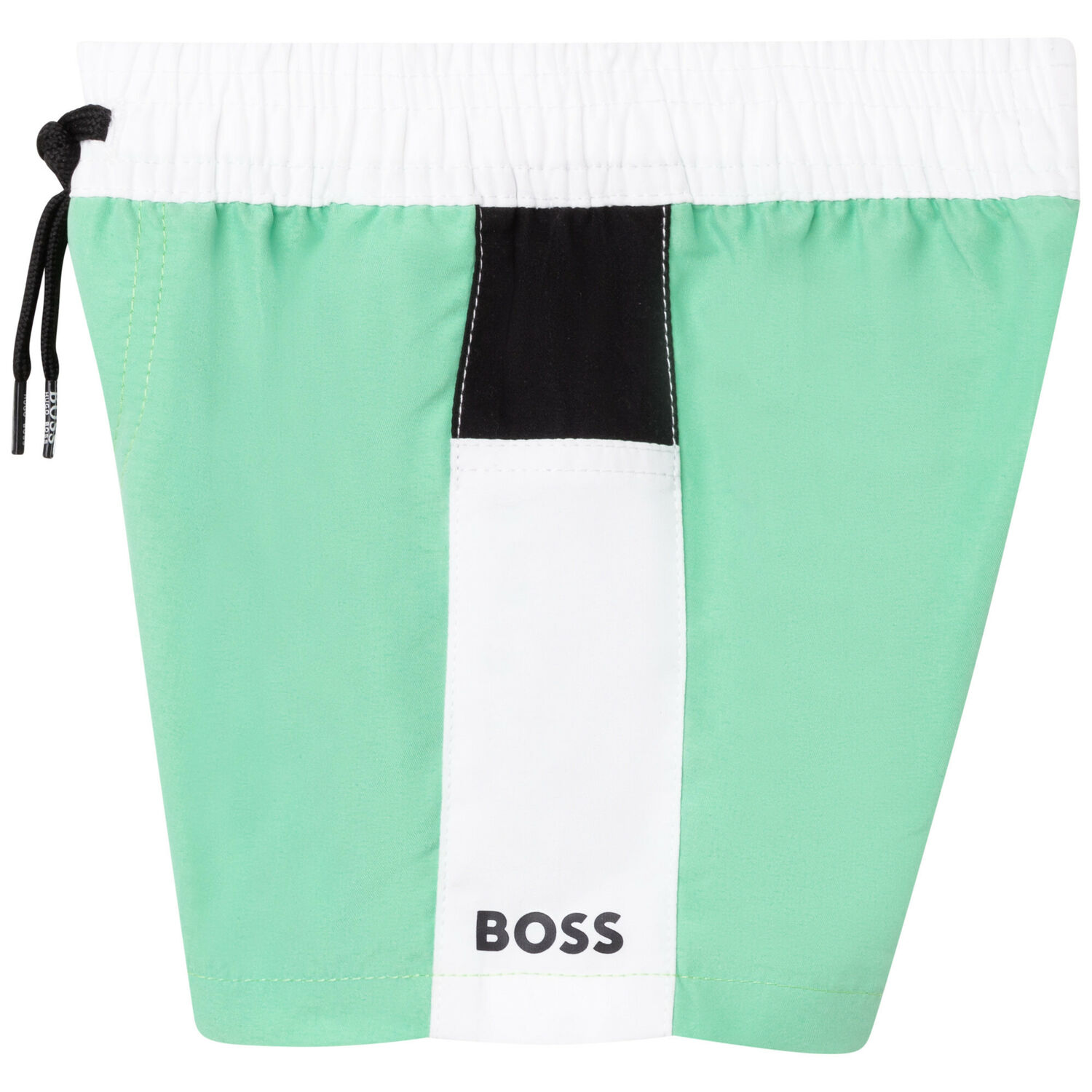 Younger Boys Green Logo Swim Shorts, 1, hi-res