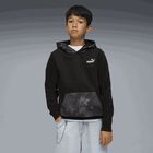Boys Black Logo Hooded Top, 1, hi-res