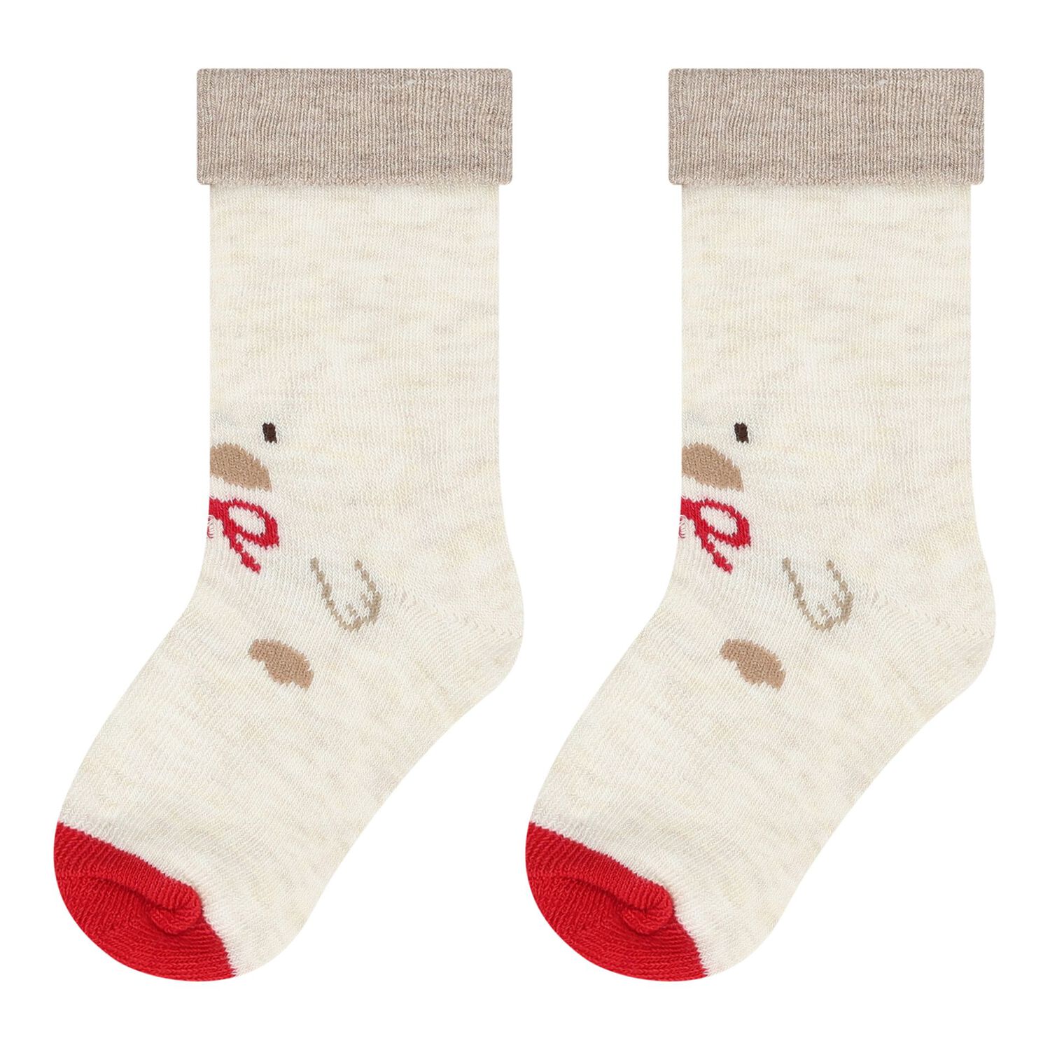 Baby Girls Red & Ivory Socks ( 4-Pack ), 3, hi-res image number null