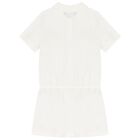 Girls Ivory Polo Dress, 1, hi-res