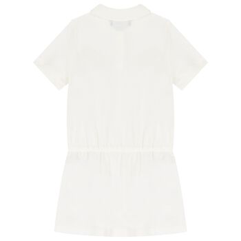 Girls Ivory Polo Dress