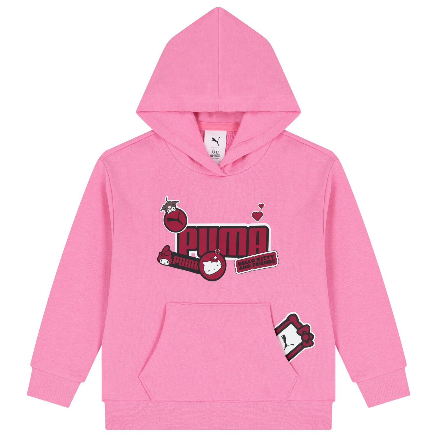 Girls Pink Hello Kitty Hooded Top, 1, hi-res