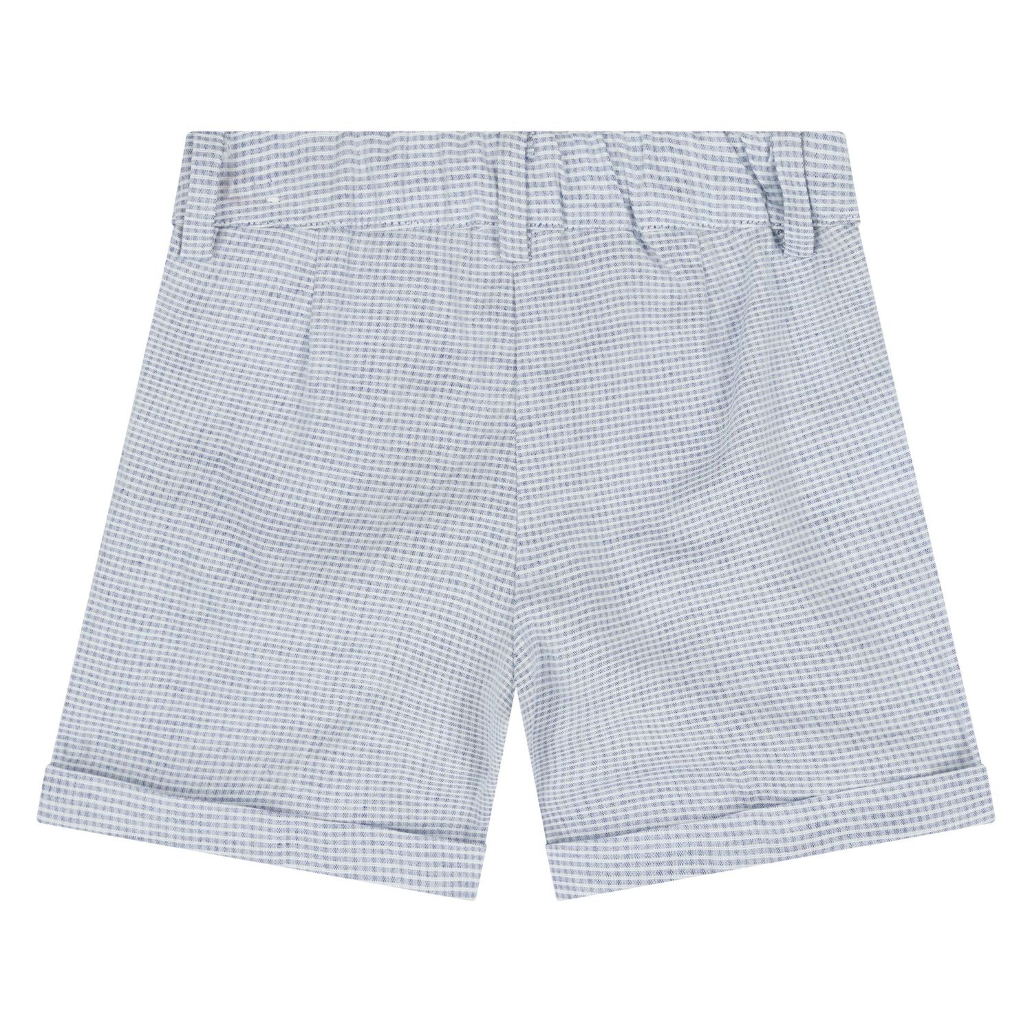 Younger Boys White & Blue Shorts Set, 1, hi-res