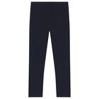 Girls Navy Blue Logo Leggings, 1, hi-res