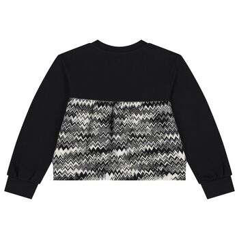 Girls Black Logo Sweatshirt