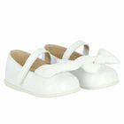 Baby Girls White Embellished Shoes, 1, hi-res