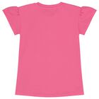 Younger Girls Pink Teddy Bear Logo Dress, 1, hi-res