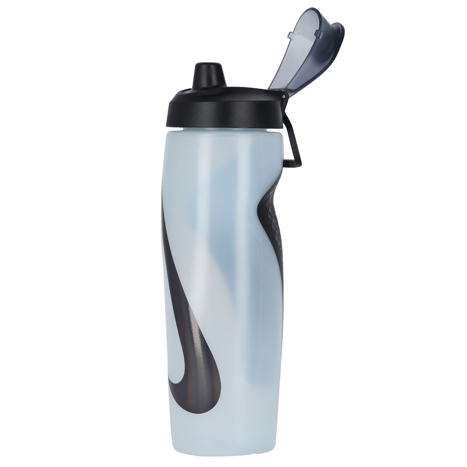 White & Black Logo Water Bottle, 1, hi-res