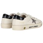 Girls Ivory & Silver Logo Trainers, 1, hi-res