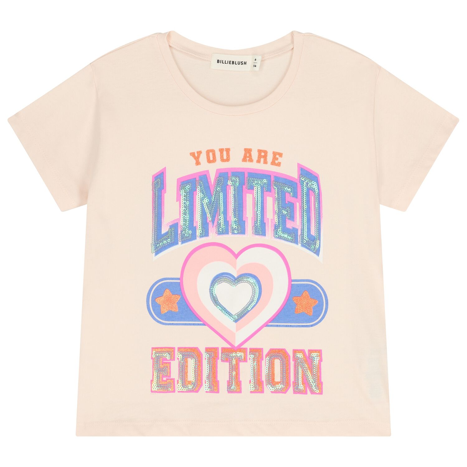 Girls Pink Embellished T-Shirt, 1, hi-res