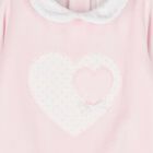 Baby Girls Pink Heart Babygrow, 1, hi-res