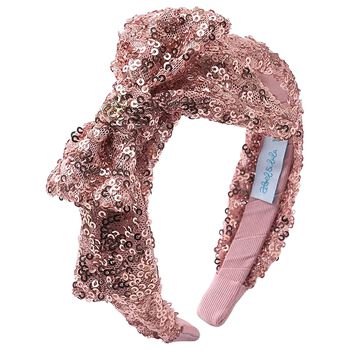 Girls Pink Sequin Headband