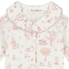 Baby Girls Ivory & Pink Teddy Bear Babygrow, 2, hi-res
