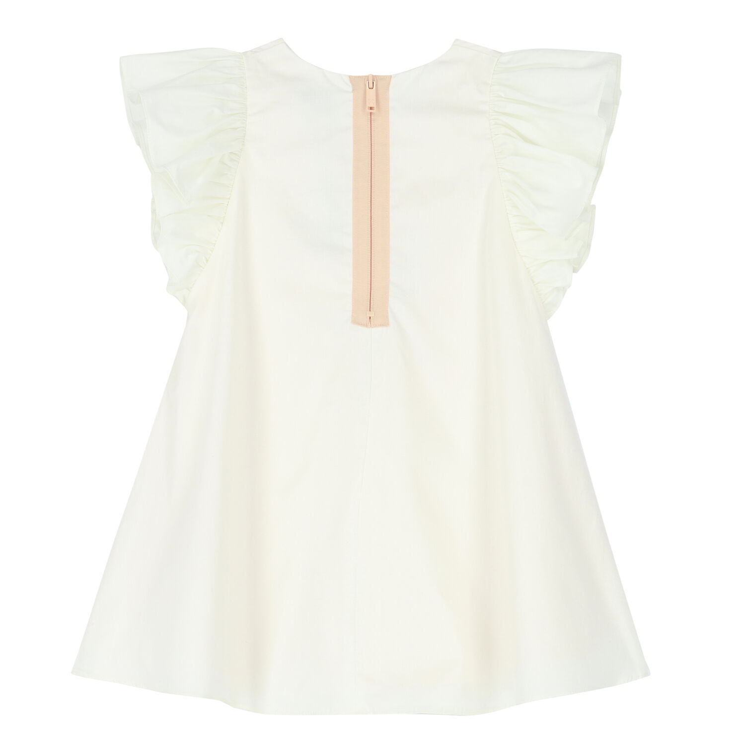 Girls Ivory Logo Dress, 1, hi-res