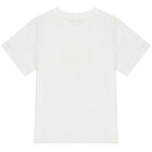 Girls Ivory Flower T-Shirt, 1, hi-res