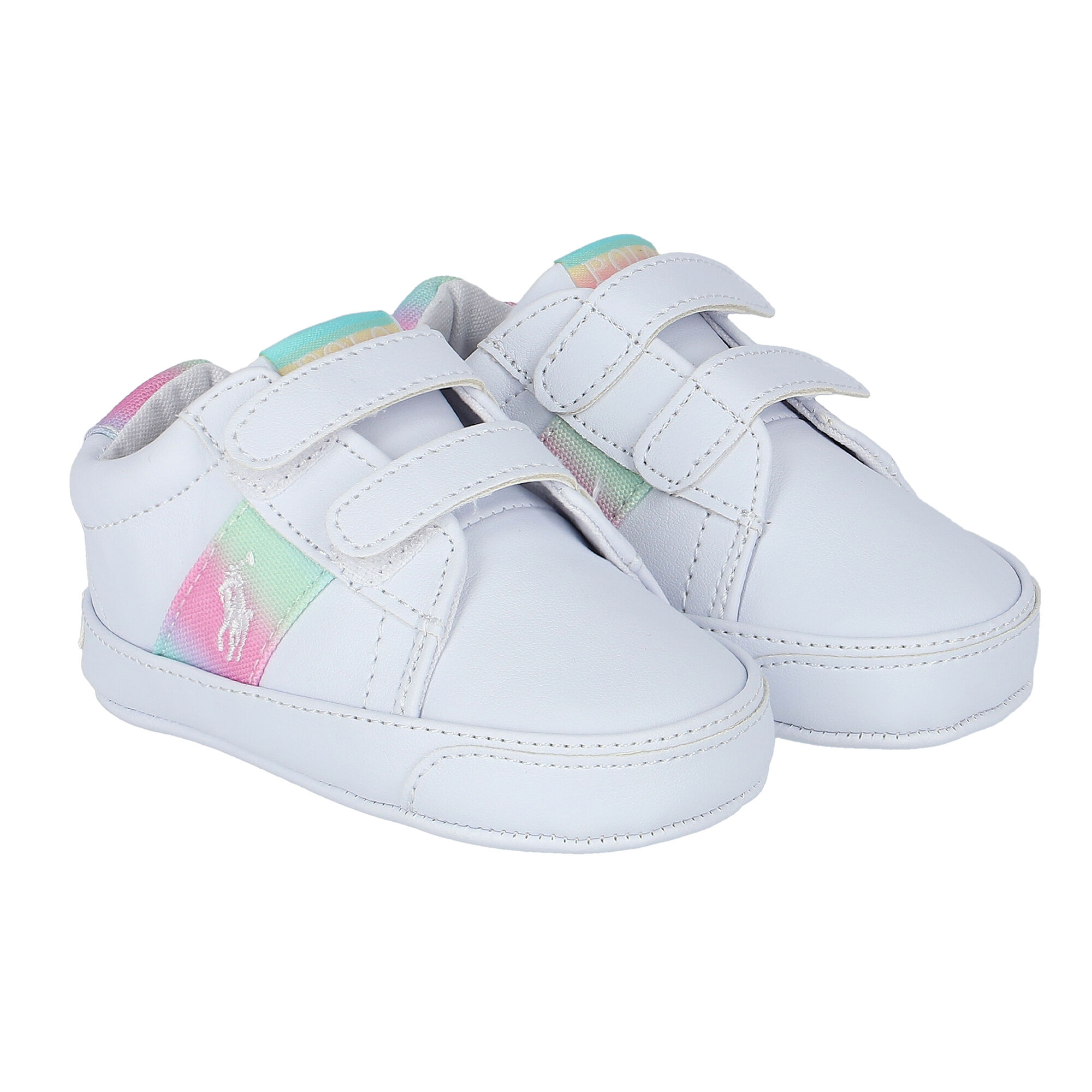 Ralph Lauren Baby Girls White Logo Pre Walker Shoes Junior Couture UK