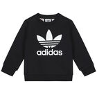 Baby Boys Black Trefoil Logo Tracksuit, 1, hi-res