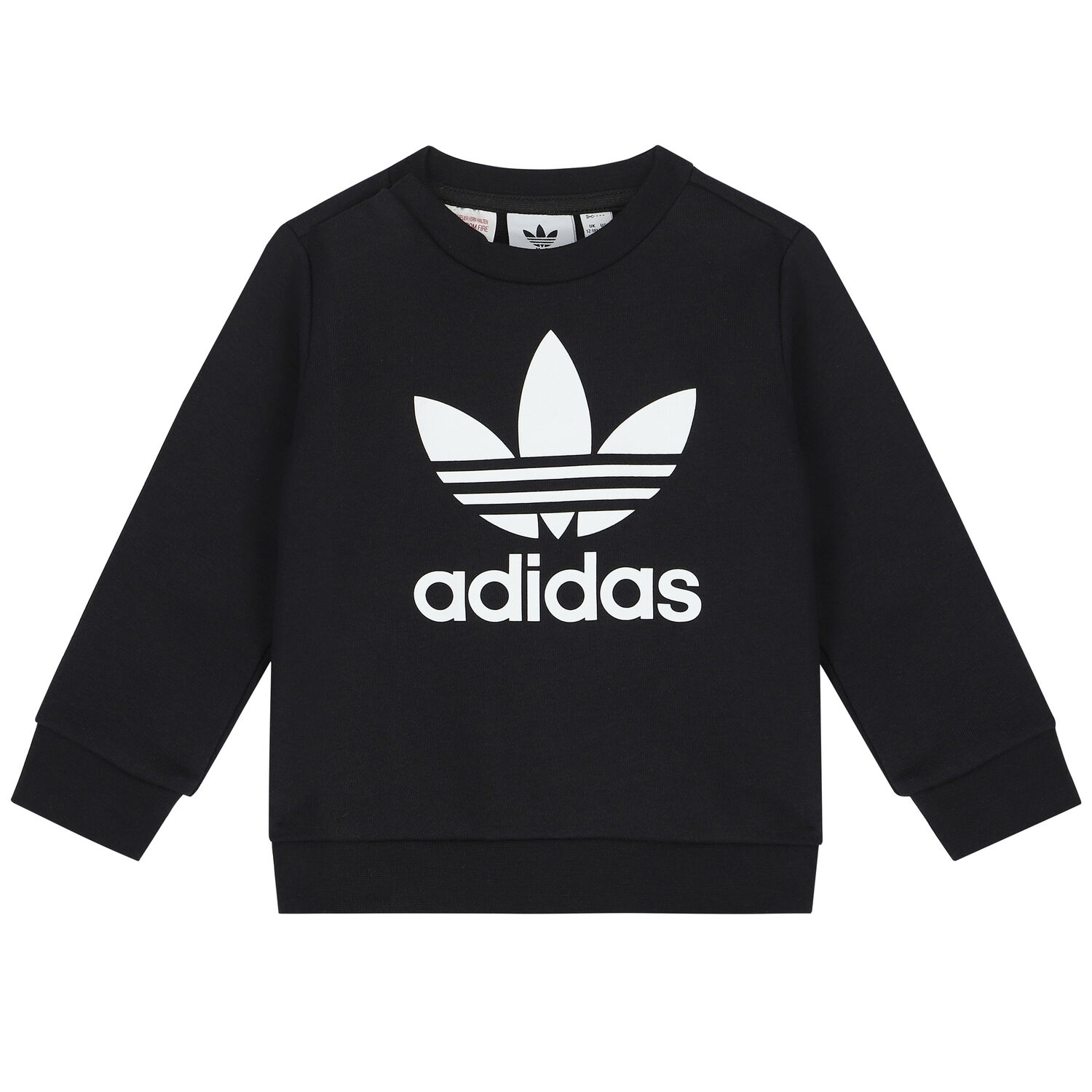 Baby Boys Black Trefoil Logo Tracksuit, 1, hi-res