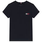 Boys Navy Blue Logo T-Shirt, 2, hi-res