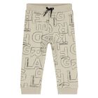 Younger Boys Beige & Black Tracksuit Set (3 Piece), 1, hi-res