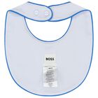 Baby Boys Blue Logo Romper Gift Set, 1, hi-res