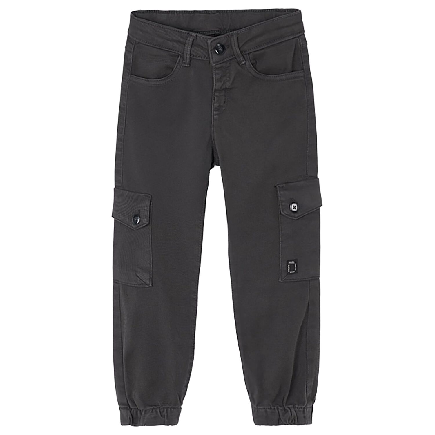 Boys Grey Cargo Trousers, 1, hi-res