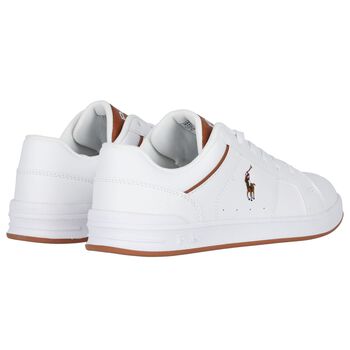Boys White Logo Trainers