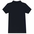 Boys Navy Logo Polo Shirt, 1, hi-res