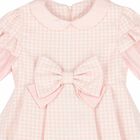 Girls Pink Bow Dress, 1, hi-res