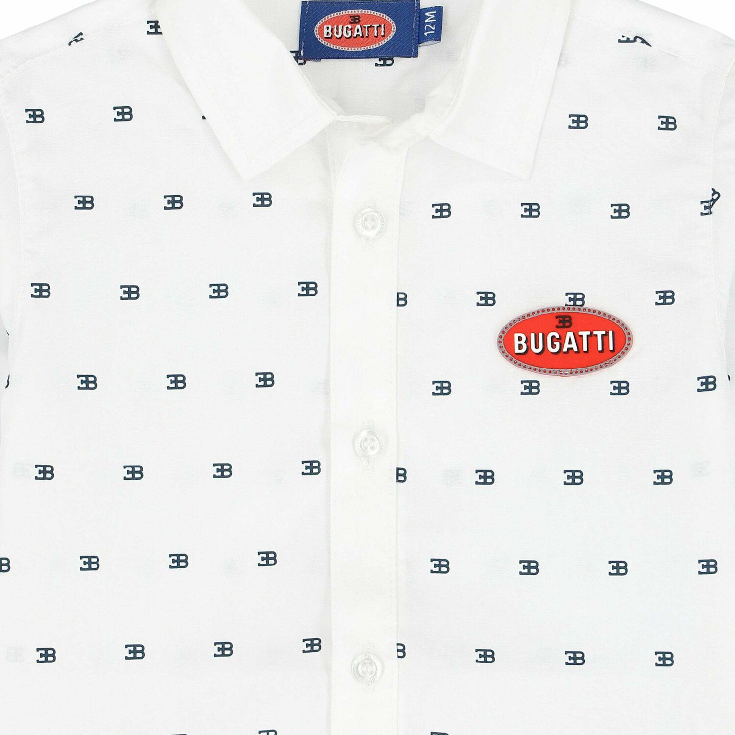 Younger Boys White Logo Shirt, 1, hi-res image number null