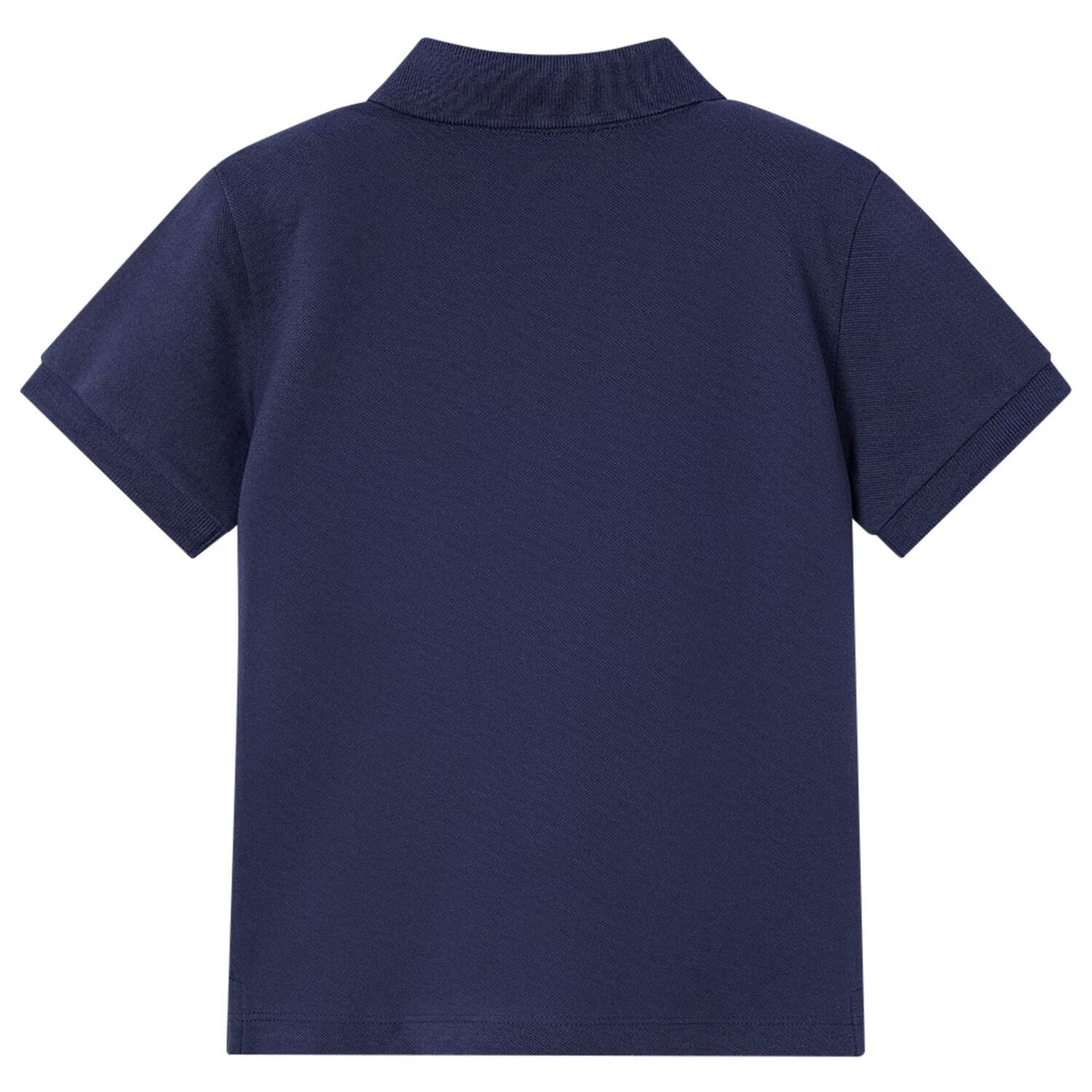 Boys Navy Cotton Polo Shirt, 4, hi-res image number null