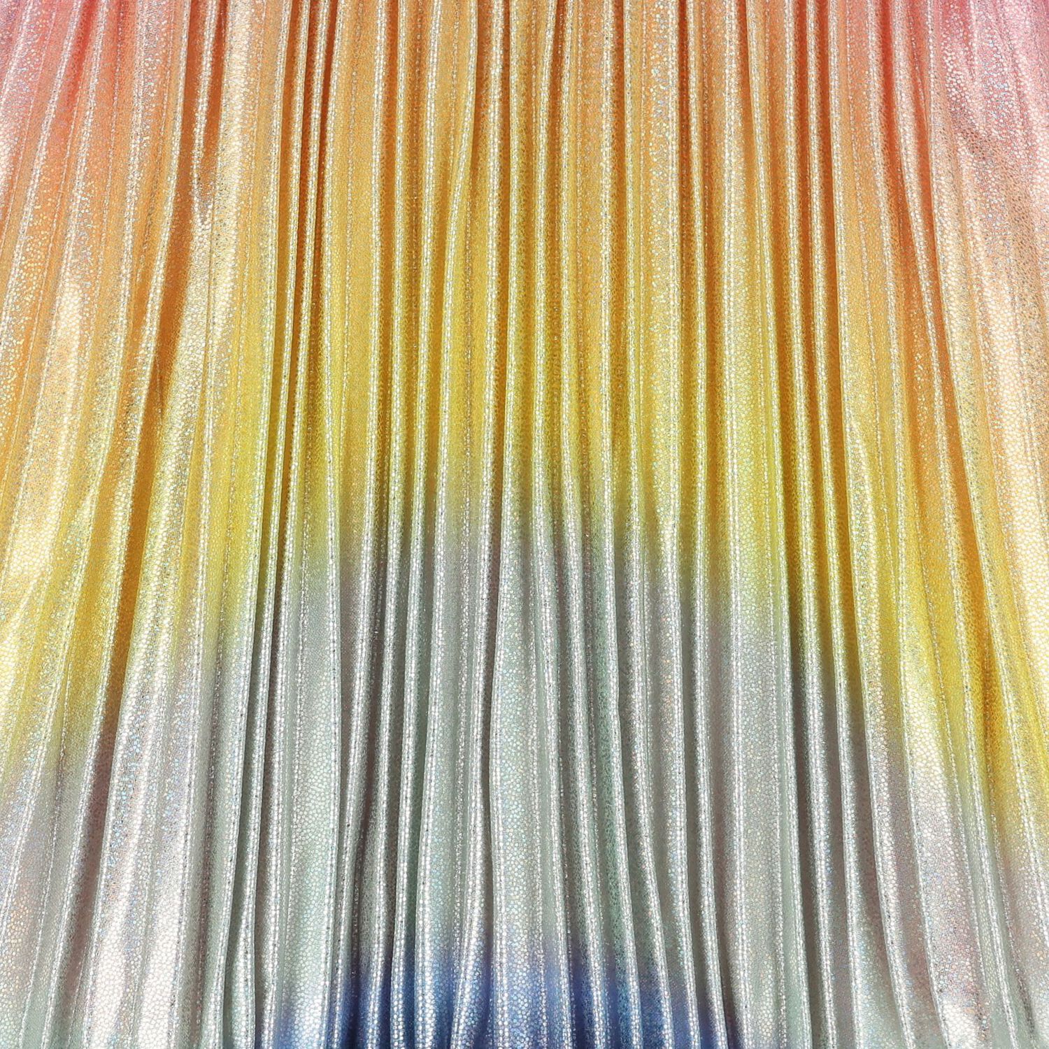 Girls Multi-Colured Satin Plissé Skirt, 1, hi-res image number null