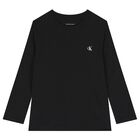 Boys White & Black Logo Long Sleeve Top ( 2 Pack ), 1, hi-res