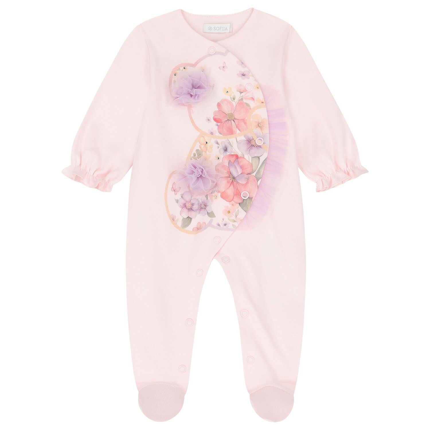 Baby Girls Pink Floral Babygrow Gift Set, 1, hi-res