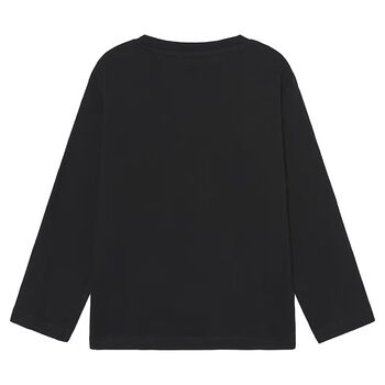 Boys Black Bear Long Sleeve Top