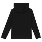 Boys Black Logo Hooded Top, 1, hi-res