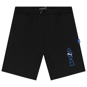 Boys Black Playstion Shorts