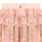 Girls Pink Floral Tulle Skirt, 1, hi-res