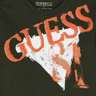 Boys Green Logo Long Sleeve Top, 1, hi-res