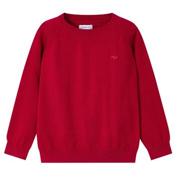 Boys Red Logo Sweatshirt