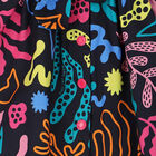 Girls Navy Blue Coral Print Skirt, 1, hi-res