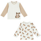 Baby Boys Ivory & Beige Long Sleeve Tops ( 2-Pack )&Acirc;&nbsp;, 1, hi-res