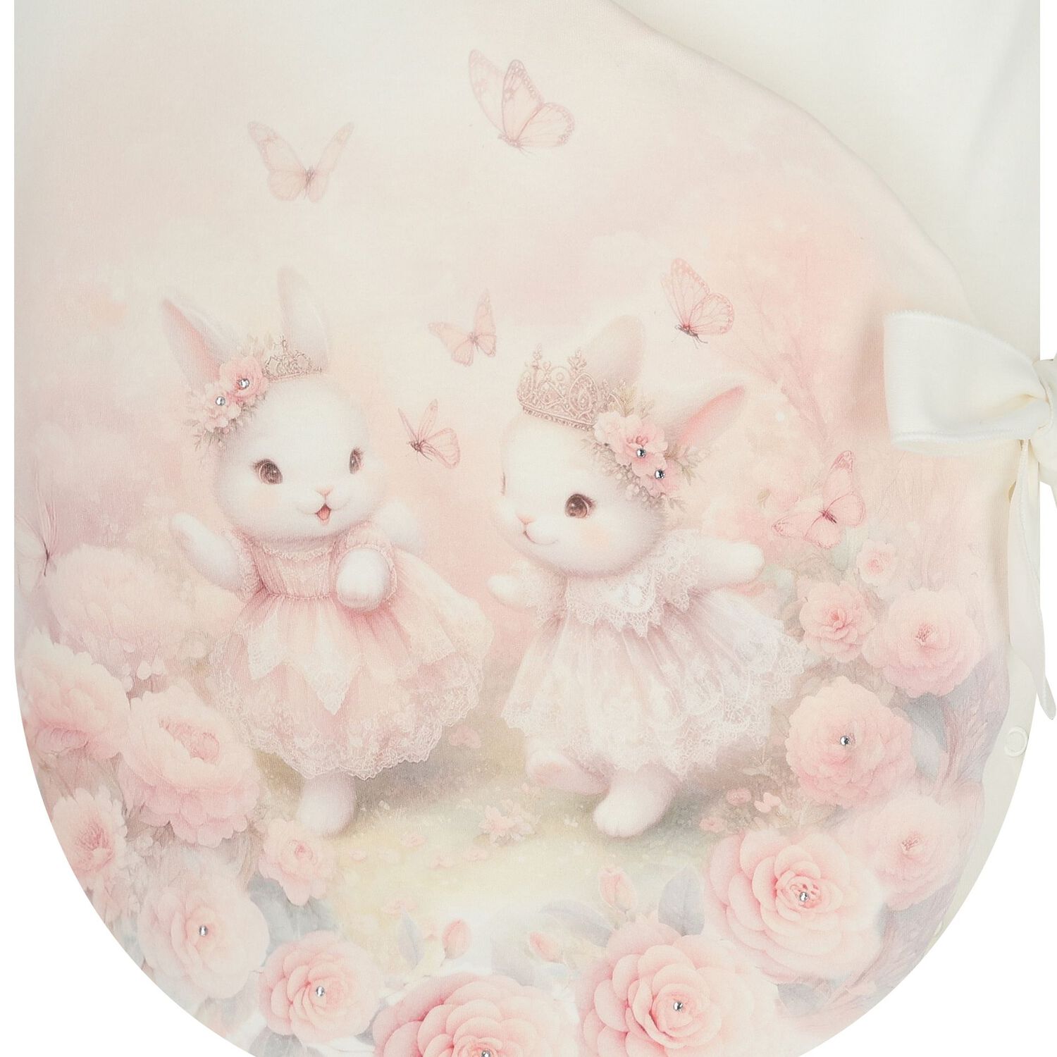 Baby Girls Ivory Bunnies Nest, 1, hi-res