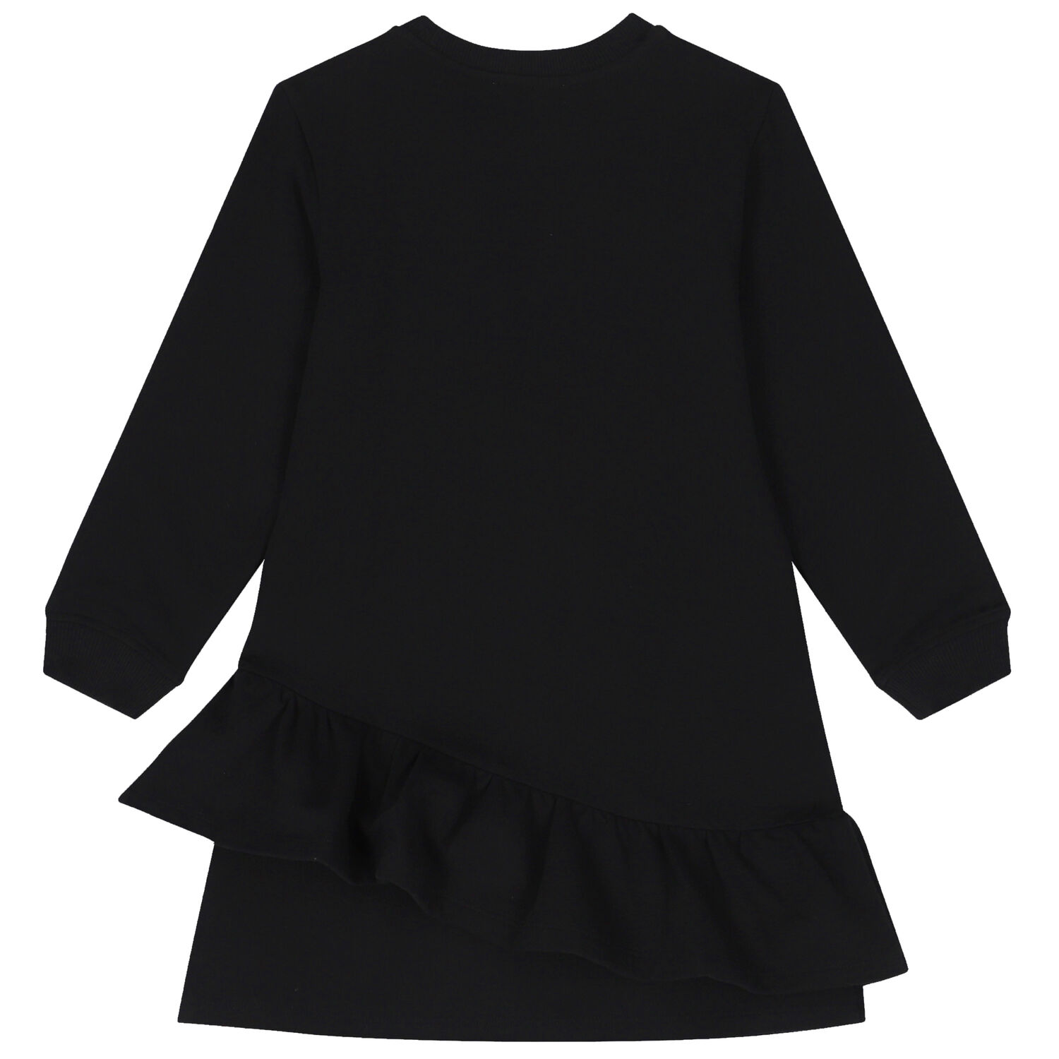 Girls Black Teddy Bear Logo Dress, 1, hi-res