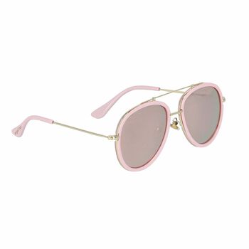 Girls Pink Aviator Sunglasses