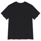 Boys Black Logo T-Shirt, 1, hi-res