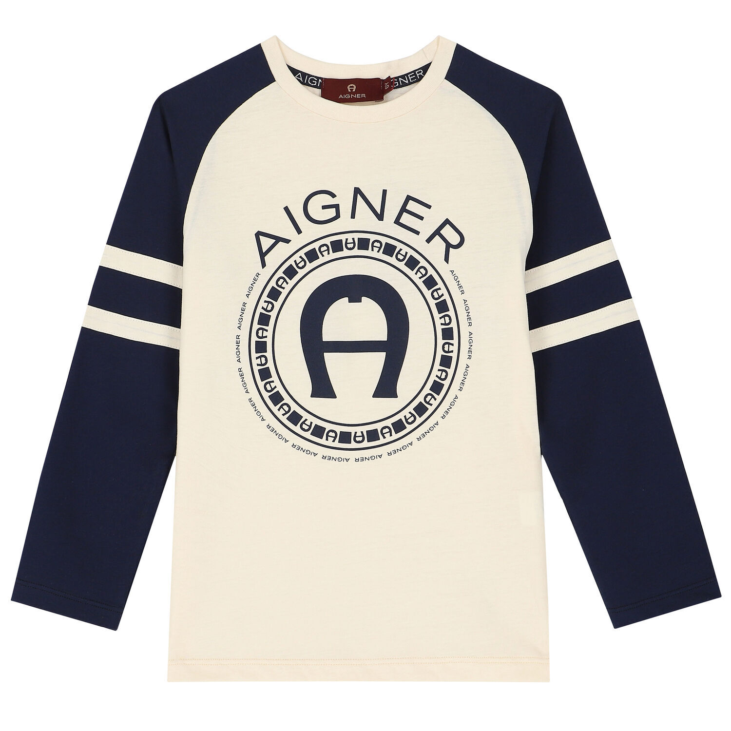 Boys Yellow & Navy Logo T-Shirt, 1, hi-res